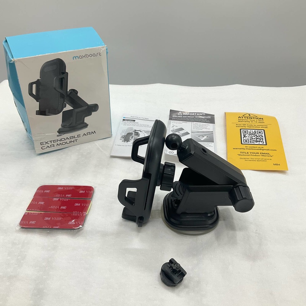 Maxboost Extendable Arm Car Mount Universal Car Phone Mount Upgraded Handsfree